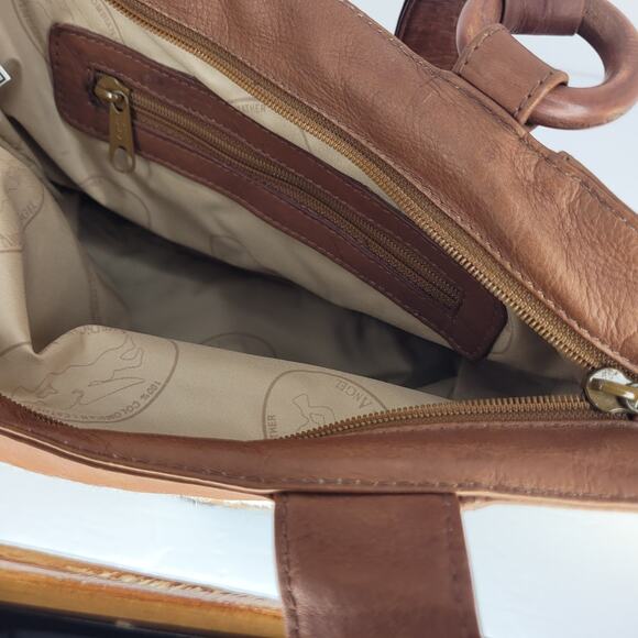 American Angel Colombian Leather Tote Bag Handwoven Tapestry Art Boho Southwest - Picture 11 of 15